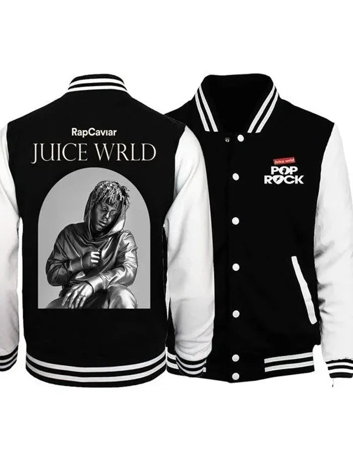 Juice Wrld Varsity Black and White Jacket