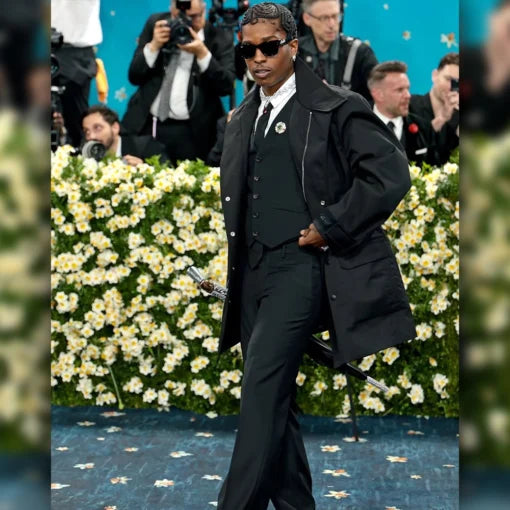 A$AP Rocky Met Gala Black Coat