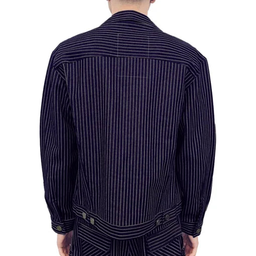 Access Hollywood Scott Evans Striped Blue Jacket