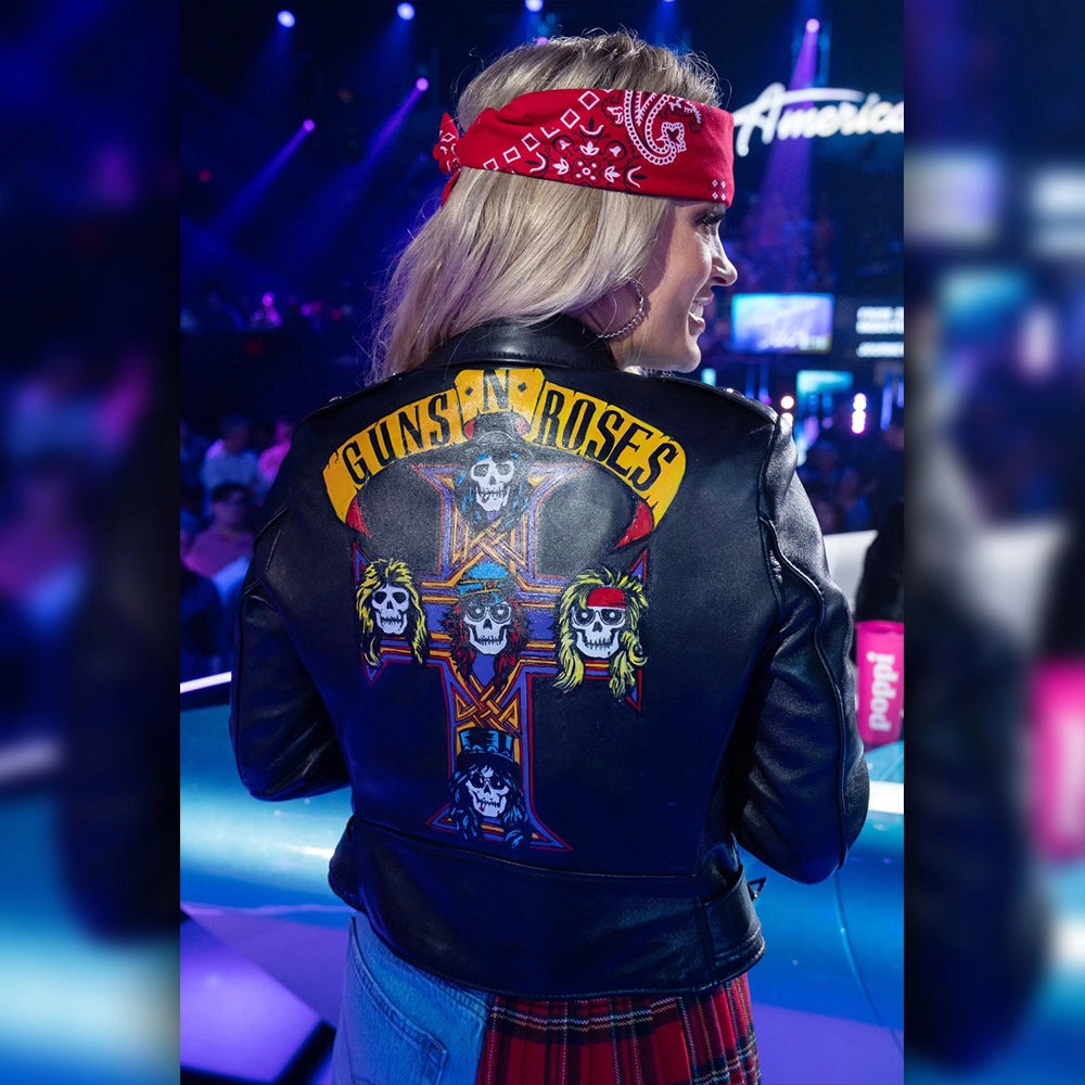 American Idol S23 Carrie Underwood Leather Black Jacket