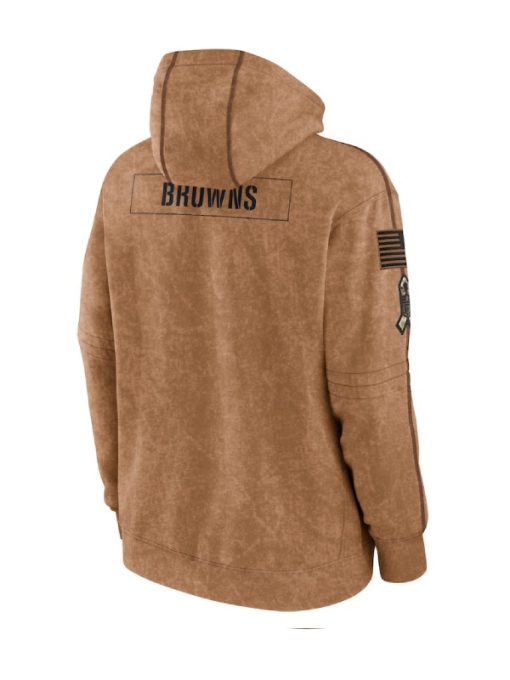 Cleveland Browns Salute To Service Brown Hoodie