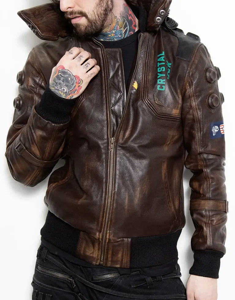Cyberpunk Samurai Brown Jacket