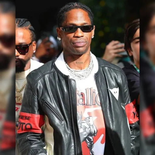 F1 Miami Travis Scott Leather Black Jacket