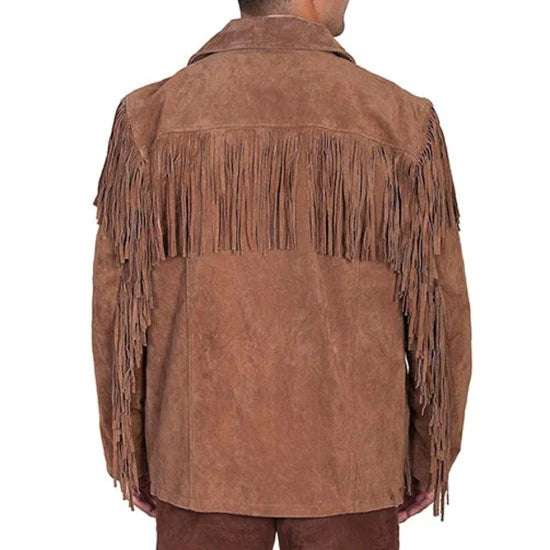 Frontier Brown Fringe Suede Leather Jacket