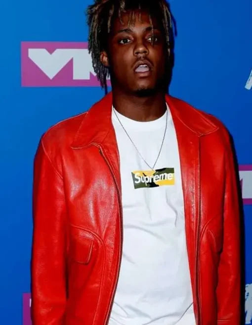 Juice Wrld Leather Orange Jacket