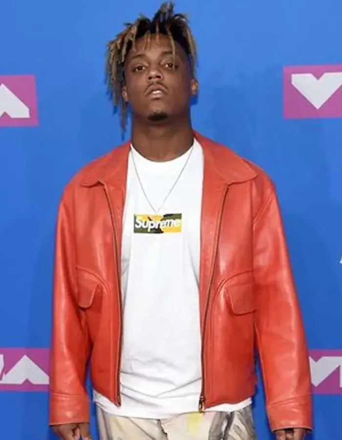 Juice Wrld Leather Orange Jacket