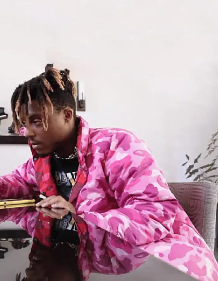 Juice Wrld Puffer Pink Jacket