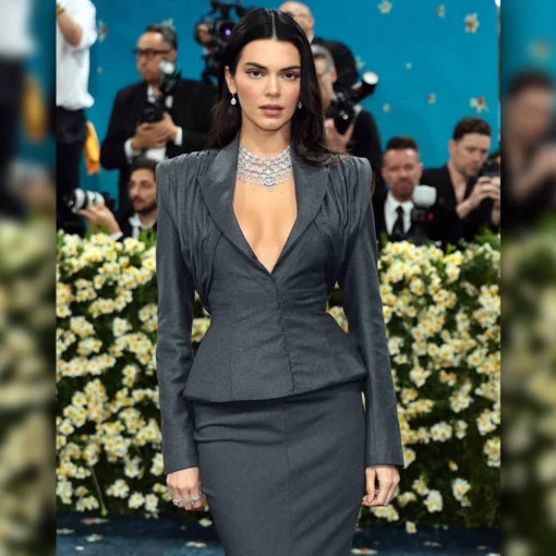 Kendall Jenner Met Gala Grey Blazer