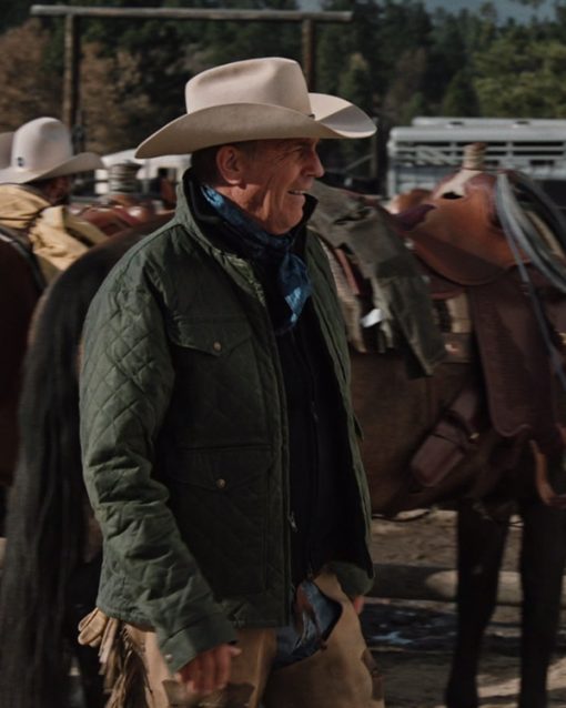 Kevin Costner John Dutton Yellowstone S04 Quilted Cotton Jacket