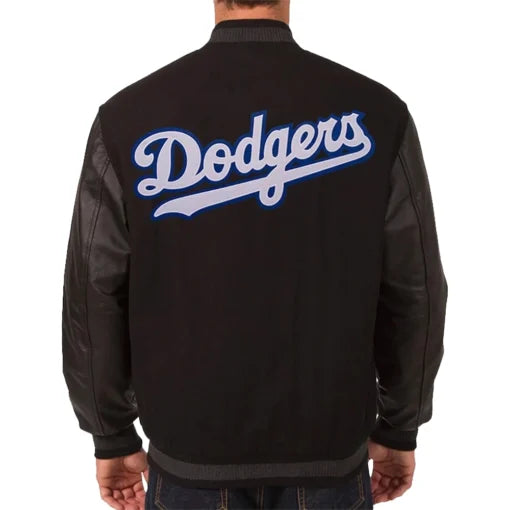 LA Dodgers Black Varsity Wool Jacket