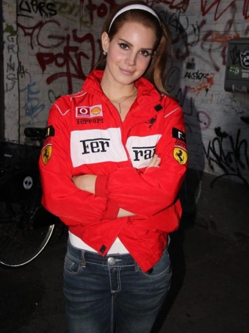 Lana Del Rey Ferrari Racing Red Jacket