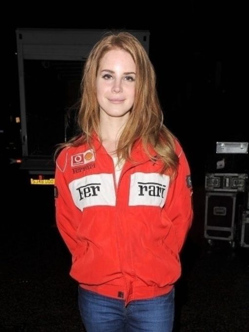 Lana Del Rey Ferrari Racing Red Jacket