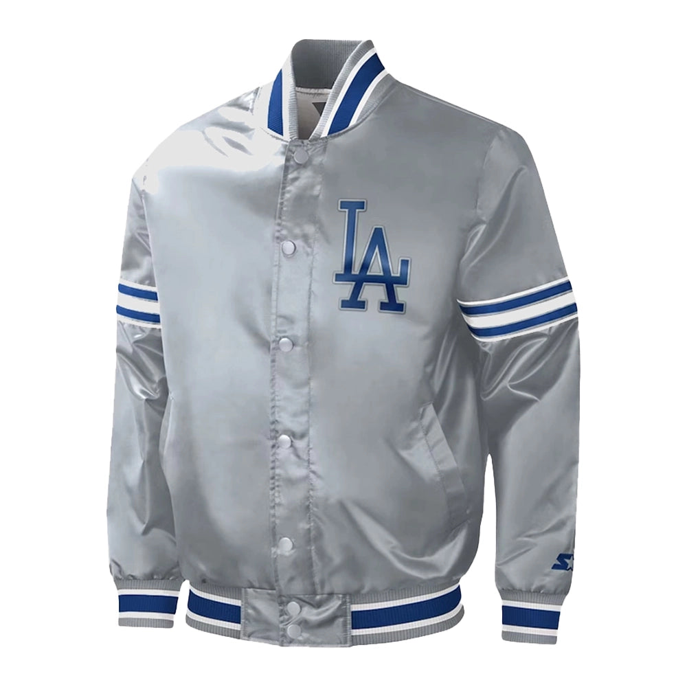 Los Angeles Dodgers Gray Satin Jacket