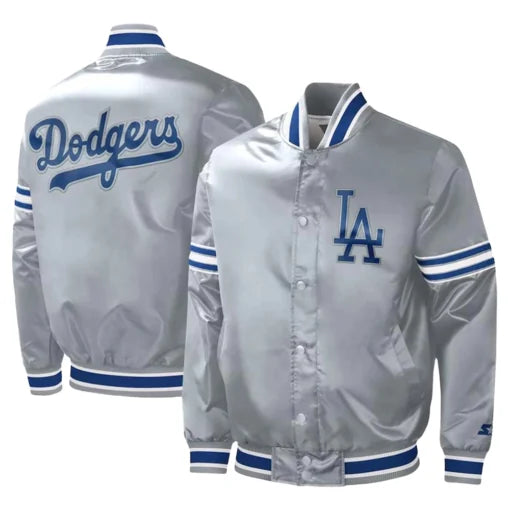 Los Angeles Dodgers Gray Satin Jacket