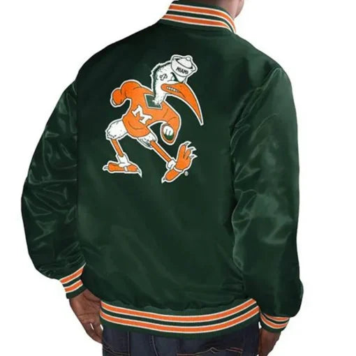 Miami Hurricanes Starter Green Jacket