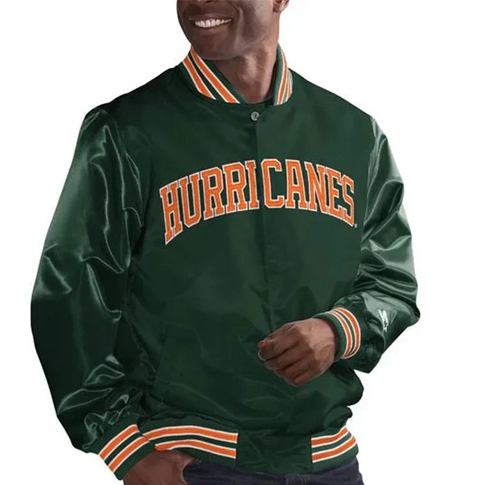 Miami Hurricanes Starter Green Jacket