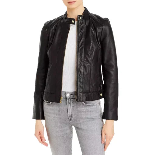 NCIS S22 Carla Marino Leather Black Jacket