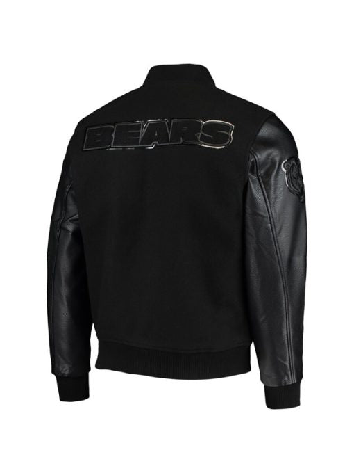 NFL Chicago Bears Black Varsity Wool Jacket