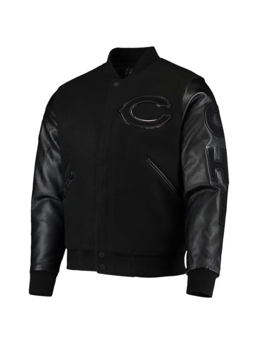 NFL Chicago Bears Black Varsity Wool Jacket