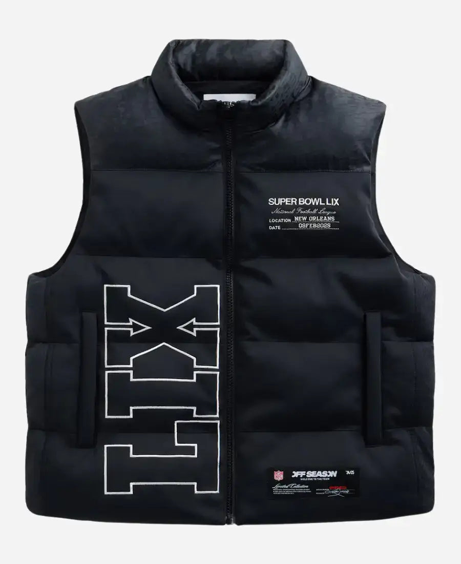 NFL Off Season Super Bowl LIX Puffer Black Vest