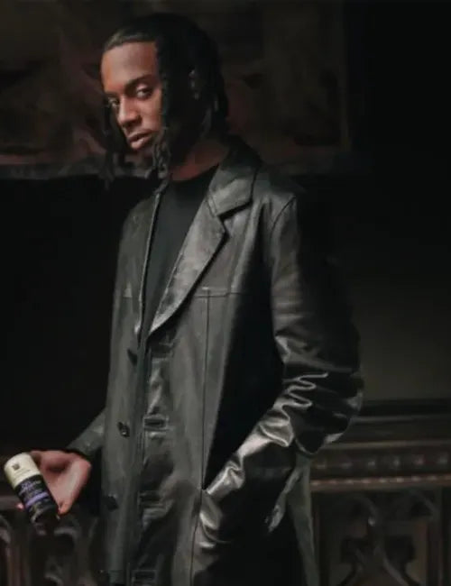 Playboi Carti Trench Black Coat