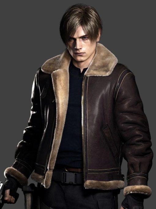 Resident Evil 4 Remake Leon Kennedy Faux Leather Jacket