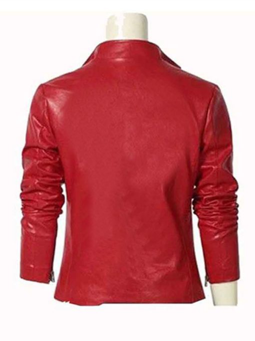 Resident Evil Death Island 2023 Claire Redfield Leather Red Jacket