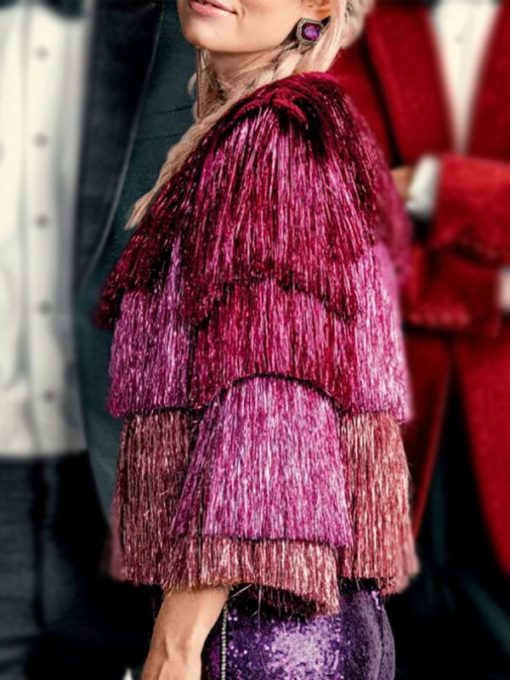Saltburn Alison Oliver Fringe Fabric Jacket