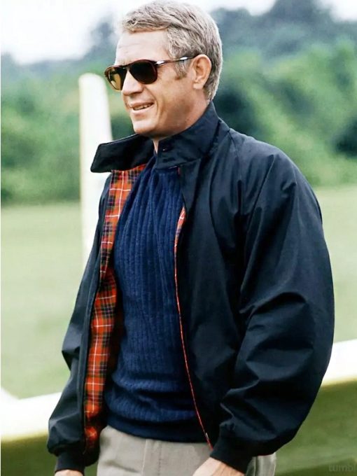 Steve Mcqueen Harrington Blue Jacket