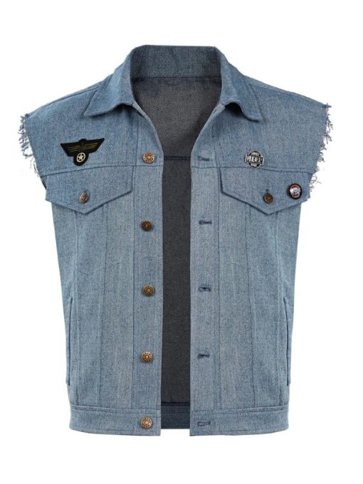 Stranger Things Eddie Munson Denim Blue Vest