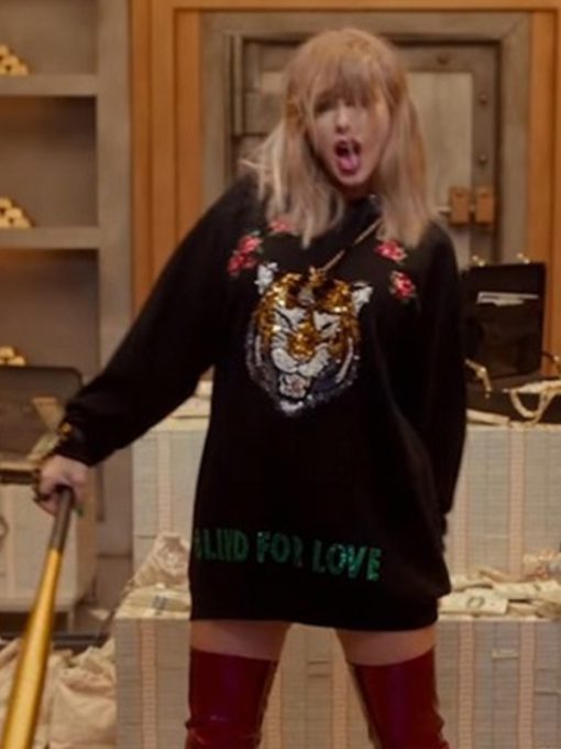 Taylor Swift Blind For Love Tiger Black Hoodie