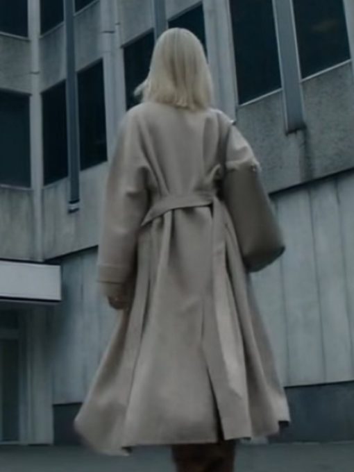 The Crow Girl 2025 Katherine Kelly Trench Beige Coat