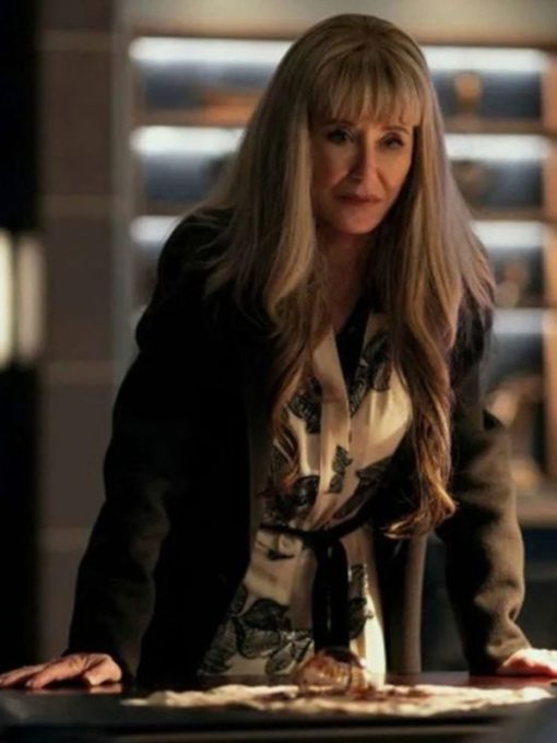 The Fall of the House of Usher 2023 Mary McDonnell Black Coat