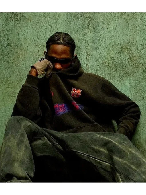 Travis Scott Barcelona Black Hoodie